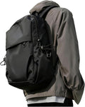 SEAFEW Large Black Convertible Sling Crossbody Backpack Shoulder Bag for Men Women, Waterproof Nylon Chest Bag One Strap Back Pack for Hiking Walking Biking Travel Cycling with USB Charger Port