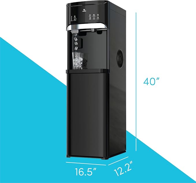 Avalon Bottleless Water Cooler Water Dispenser with Bullet Ice, 22 LBS Per Day, 3 Temperature Settings, Dual NSF Filtration, Electronic Display, Indicator Lights, ETL Listed