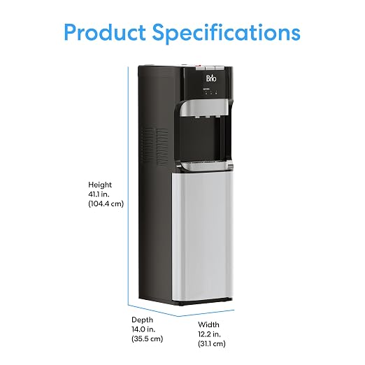 Brio Commercial Grade Bottleless Ultra Safe Reverse Osmosis Drinking Water Filter Water Cooler Dispenser-3 Temperature Settings Hot, Cold & Room Water - UL Approved – Point of Use