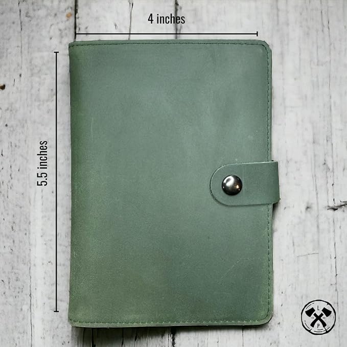 Genuine Leather Passport Holder Compatiable with and Moto Tag Wallet for Men and Women RFID Blocking for Secure Traveling and Documentation Organizer (Green)