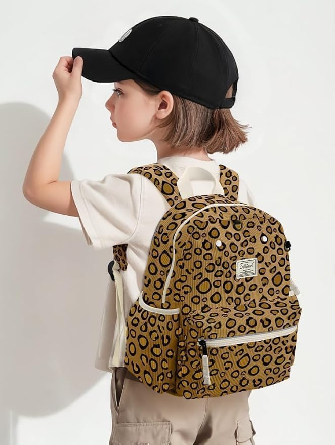 atgark Corduroy Toddler Backpack for Girls 2-5: Preschool Backpack for Girls