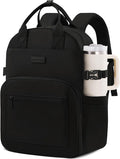 LOVEVOOK Laptop Backpack for Women - Stylish Work Backpack with Large Cup Holder, Waterproof College Teacher Backpack, Black, 15.6Inch
