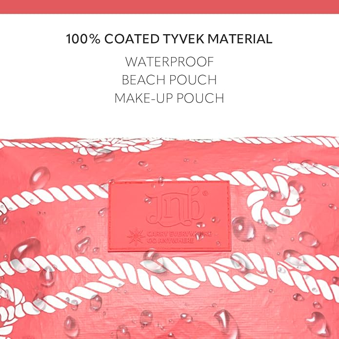 100% Coated Tyvek Material, Beach Pouch, Waterproof Pouch for Beach, Makeup Pouch, Wet Dry Bag,Clutch