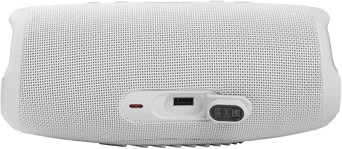 JBL CHARGE 5 - Portable Waterproof (IP67) Bluetooth Speaker with Powerbank USB Charge out, 20 hours playtime, JBL Partyboost (White)