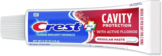 Crest Cavity Protection Regular Toothpaste, Travel Size .85 oz. (24g) - Pack of 6