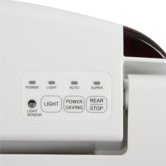 ALPHA BIDET JX2 Round Bidet Toilet Seat, White, Endless Warm Water, *NEW* Bowl Mist, LED Light, Quiet Operation, Wireless Remote, Stainless Steel Nozzle, Sittable Lid, 3 Year Warranty