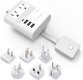 OREI Universal Travel Plug Adapter M8 Max, Compatible for Europe, Asia, China, Japan, Africa - Ideal for Smartphones, Tablets, Cameras, and More
