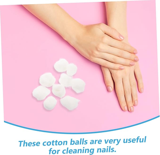 LIFKOME Pure Cotton Balls for Makeup Removal 500g Soft Absorbent Organic Cotton for Nail Care and Cosmetic Use for Gel Polish Removal and Hygiene