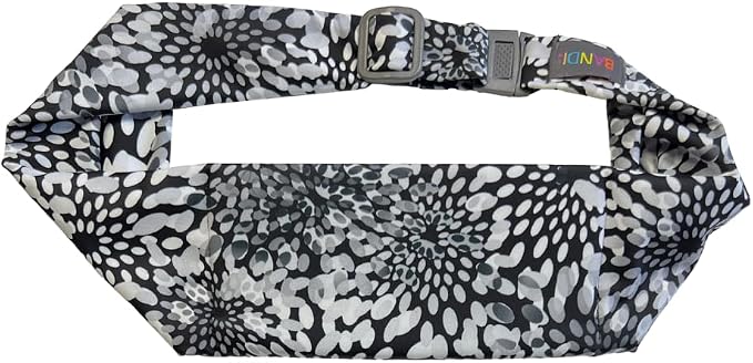 BANDI Plus Size Fanny Pack for Women - Travel-Ready Pocket Belt with Secure Hidden Money & Running Belt for Phone, Passport, Keys, & Medical Devices, Adjustable Fit, Comfortable (Moonflower)