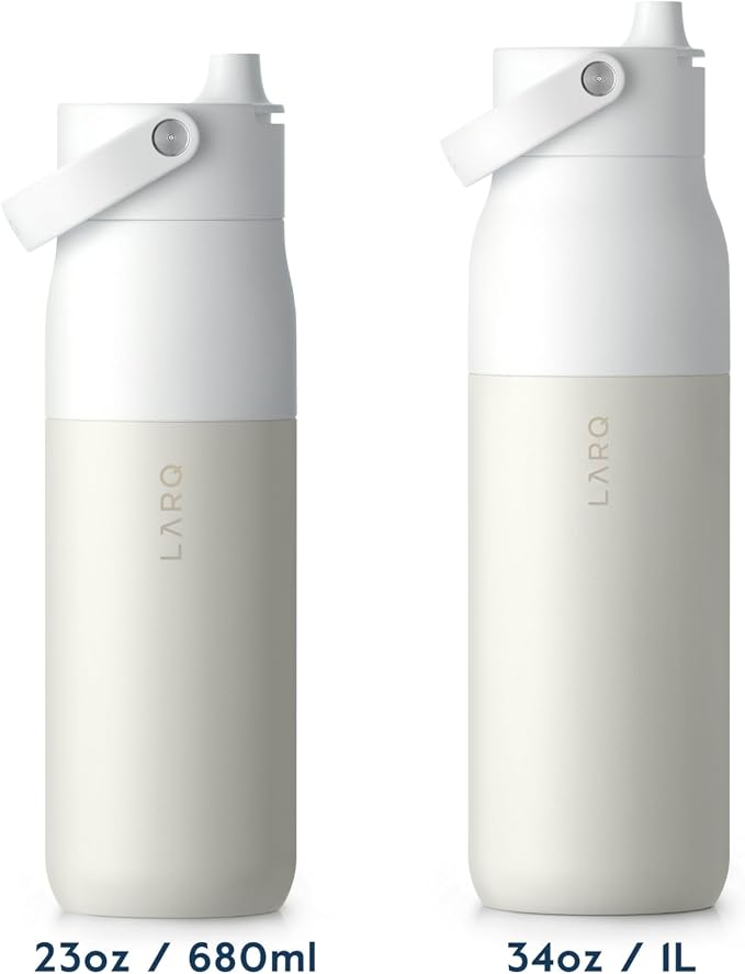 LARQ Summer Swig Set: Bottle Swig Top 34oz Granite White Filter Straw