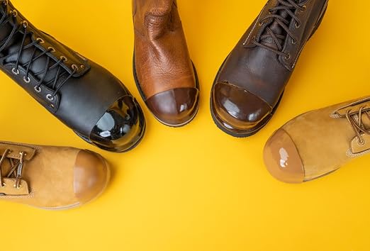 Work Boot Toe Protector Two Pack, Liquid Boot Guard, Brown Adhesive Shoe Crease Protector and Scuff Preventer for Waterproofing and Hole Repair - Heavy Duty Shoe Covers for Any Size & Style of Boots