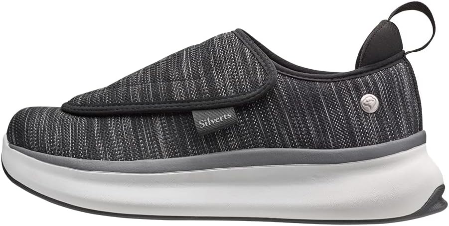 Silverts Women’s Adaptive Clothing Comfort Shoes, Easy Closure Adjustable Wide Fit Footwear for Elderly, Nursing Home