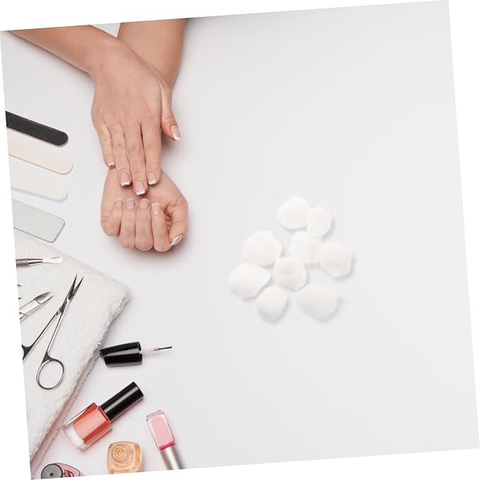 Outanaya 500g Absorbent Cotton Balls Soft Pure Cotton for Nail Polish Makeup Cleaning