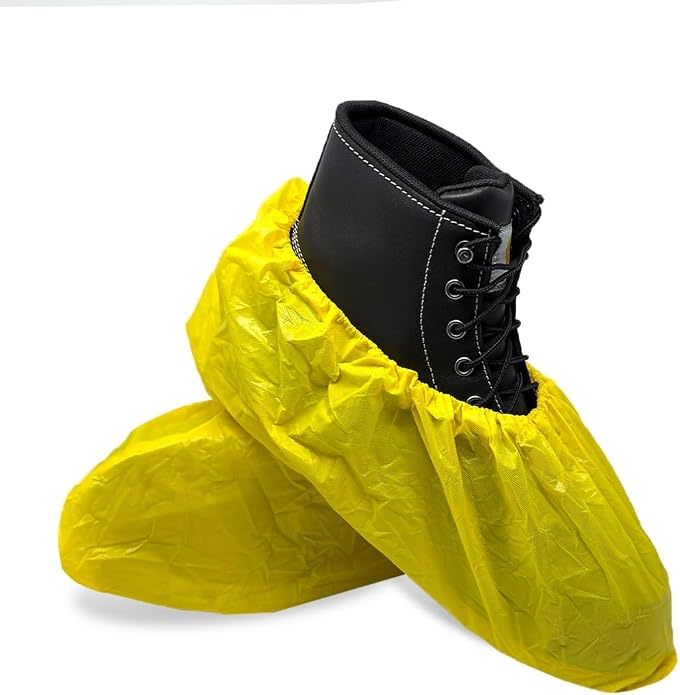 ShuBee Waterproof Shoe & Boot Covers Slip-Resistant Disposable for Plumbing Construction Floor Protection - 40 Pair