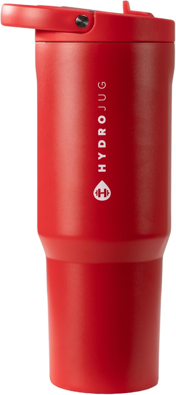HydroJug Sport 32 oz Insulated Stainless Steel Water Bottle, Alumni Red