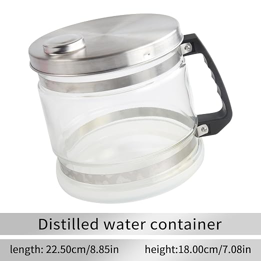 1 Gallon/ 4l Glass Water Bottle Carafe for Distiller,Replacement Distilled Water Jug Compatible with Counter Top Water Distiller Filter