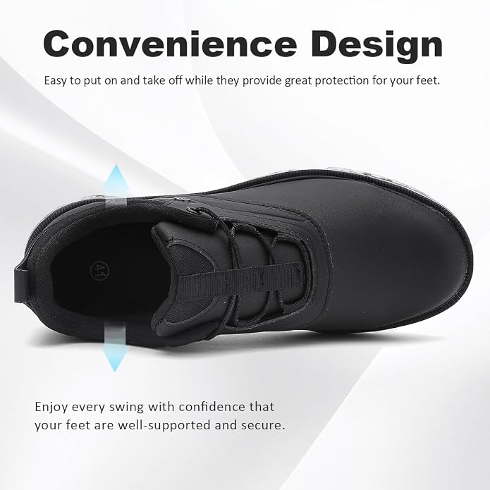ULTIANT Mens Golf Shoes Waterproof Fixed Spikeless Sole Comfortable Outdoor Sport Shoes Size7.5-13