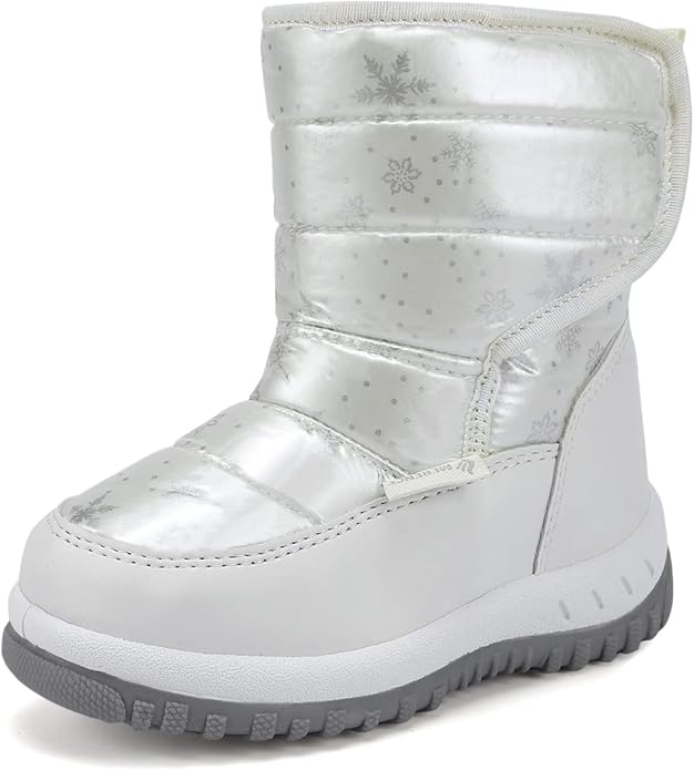 CIOR Winter Snow Boots for Boy and Girl Outdoor Waterproof with Fur Lined(Toddler/Little Kids)