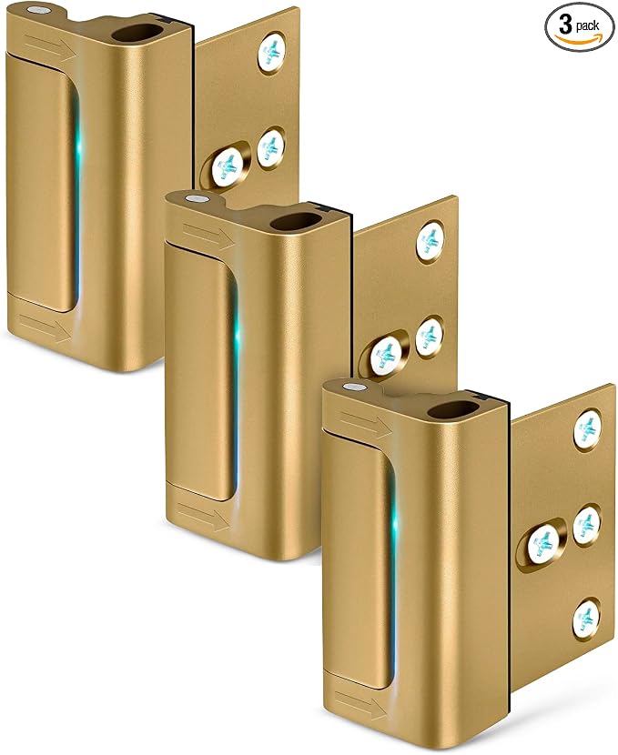 Home Security Door Reinforcement Lock – Heavy-Duty Metal Door Lock for Front Door, Childproof Safety Latch for Kids Safety, Extra Flip Top Lock Withstands 800 lbs, Interior Deadbolt Guard Home Safety