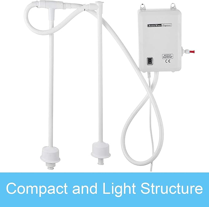 VEVOR Bottled Water Dispenser Pump System, 2x5 Gallon Dispensing System, Automatic Electric Water Dispenser, Double-Pipe Water Jug Pump, Compatible Use with Coffee/Tea Machine, Refrigerator, Ice Maker