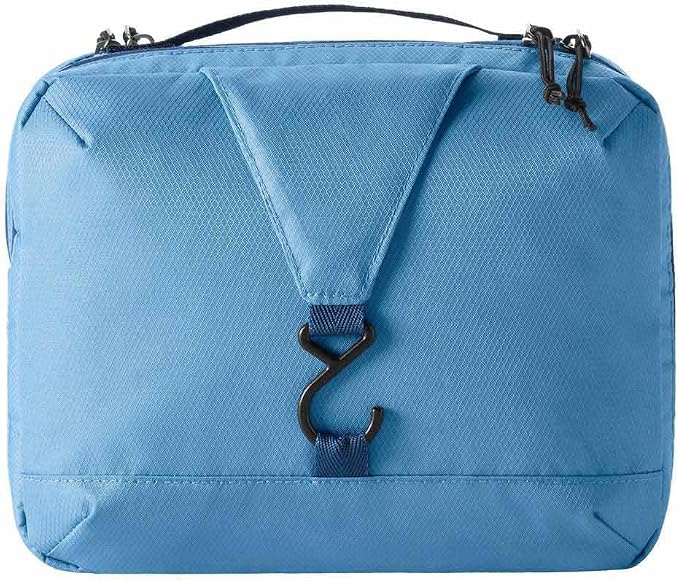 Eagle Creek Pack-It Trifold Toiletry Kit - Dopp Kit Toiletry Organizer with Padded Interior, Durable Hanging Hook & Large Compartments - Water Resistant & Washable - Blue Dawn