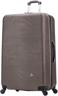InUSA ROYAL Hardside Spinner Luggage with Ergonomic Handles | Spacious Travel Suitcase with Four Spinner Wheels and Studs | 32 Inch Extra Large Spinner Luggage | Brown