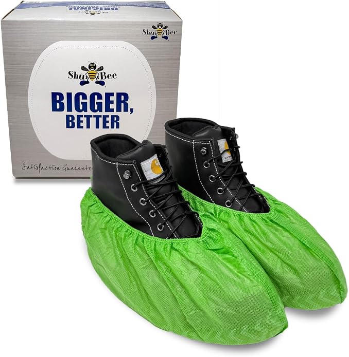 ShuBee Original Disposable, Extra-Large Boot and Shoe Covers, Thicker & Stronger, Durable Protection for Floors - 50 Pairs
