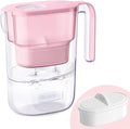 Waterdrop PT-05P Water Filter Pitcher, 7-Cup Capacity, NSF Certified, 5X Longer Filter Life, Up to 200 Gallons, for Fridge, Countertop, and Gift Giving, Reduces PFOA/PFOS, Chlorine, Pink