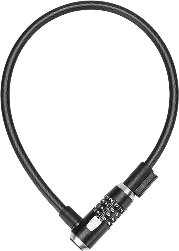 Kryptonite KryptoFlex Bike Lock Cable, 2FT/6FT/10FT Long 12mm Thick Heavy Duty Braided Steel Cable Anti-Theft Security Lock for Outdoor Equipment, Combination/Key Bike Lock