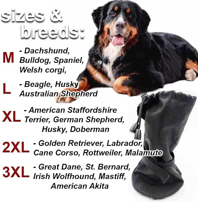 Waterproof Dog Paw Wound Recovery Boot Bandage Cover Protector, M, 1-Pack