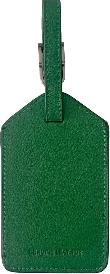 Personalized Monogrammed Leather Luggage Tags - 3 Pack