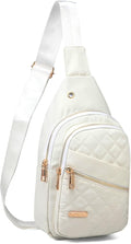 AOSTIHOT Crossbody Small Sling Backpack Sling Bag for Women, Chest Bag Daypack Crossbody for Travel Sport Running Hiking Beige