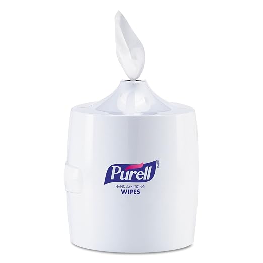 PURELL Hand Sanitizing Wipes Wall Mount Dispenser, White, High Capacity Dispenser for PURELL 1200/1500 Count Hand Sanitizing Wipes Containers (Pack of 1) – 9019-01