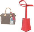 Microfibre Leather Tag for Luggage Bag or Suitcase, Decorative Hang Tag for Speedy 25 30 35 Handbag(Red Tag)