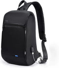 Kingsons 13" Anti-Theft Laptop Sling Backpack. Waterproof nylon, USB port. Ideal for travel, hiking, camping. (FG6301-Black)