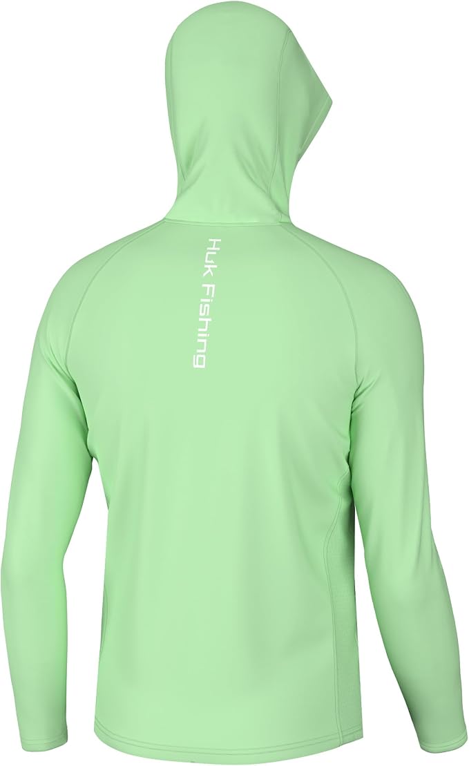 HUK Mens Pursuit Vented Long Sleeve Hoodie, Fishing Shirt with Hood