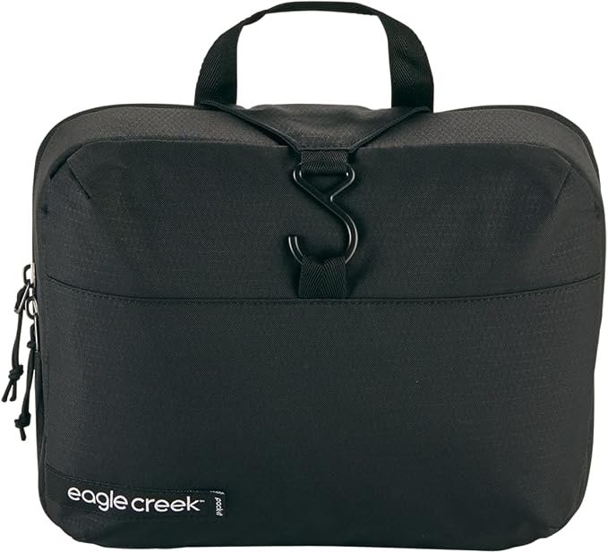 eagle creek Pack-It Reveal Hanging Toiletry Kit - Lies Flat or Hangs, with Hanging Hook and Tons of Pockets, Water-Resistant, Az Blue/Grey - One Size