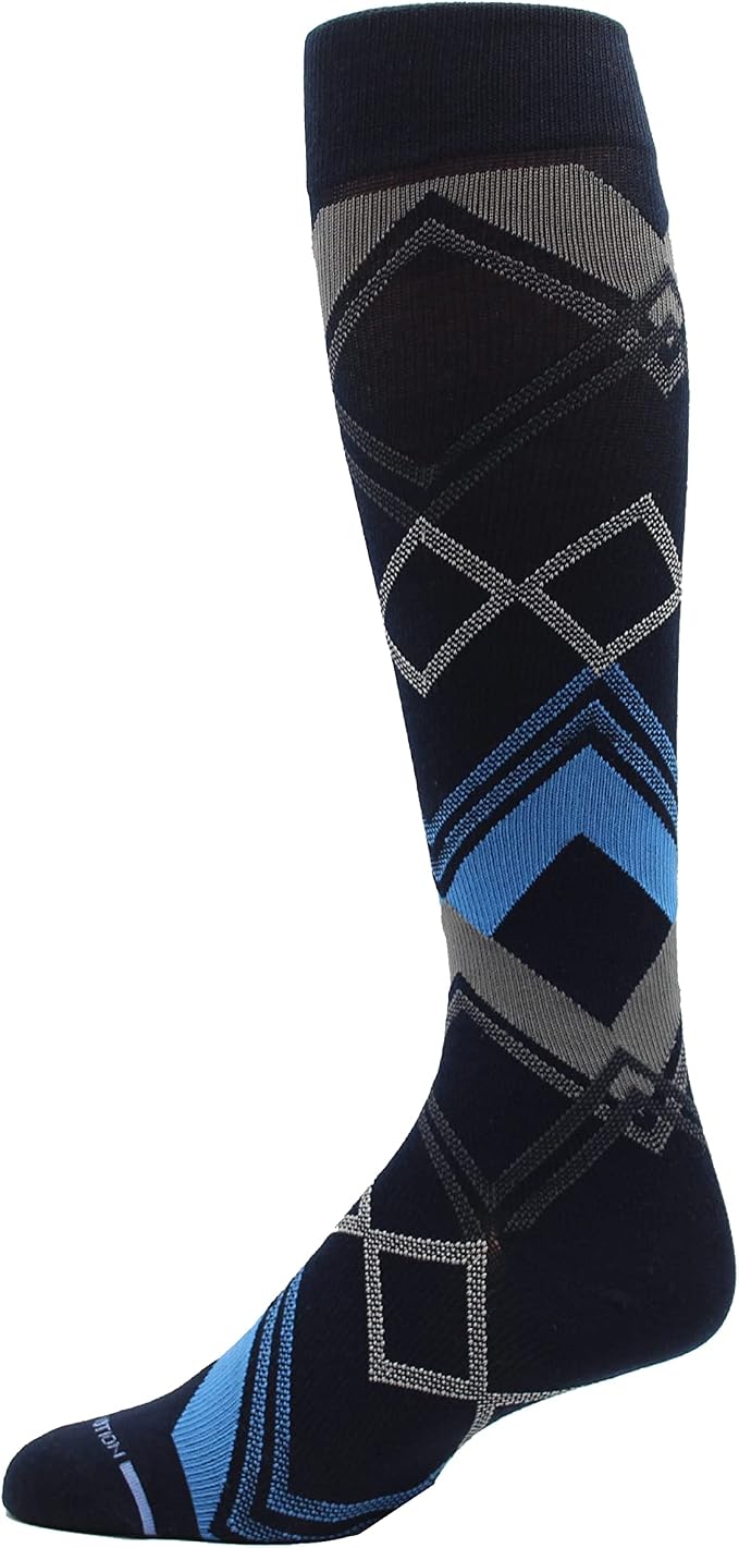 Dr. Motion 4 Pairs Men's Athletic Traveler Graduated Compression Knee High Socks