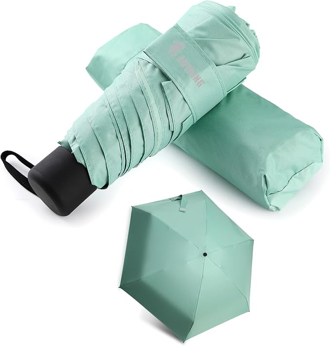 GAOYAING Compact Travel Umbrella with Case Sun&Rain Lightweight Small and Compact Suit for Pocket