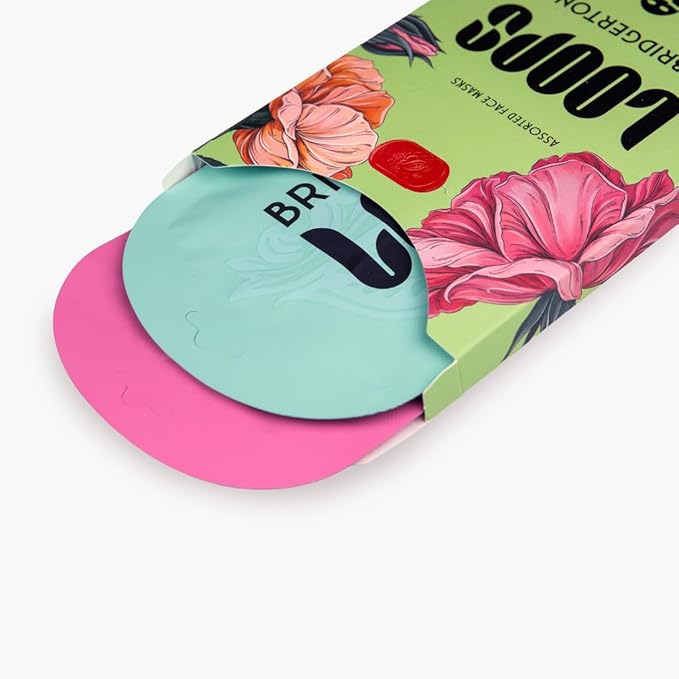 LOOPS Beauty Bridgerton™ NETFLIX In The Garden Set -The Best Korean Hydrogel Face Masks for Every Skin Moment Face Mask - 2 Hydrating Masks - Clean Slate and Double Take - All Skin Types, 2pc