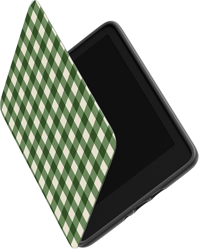Casely 6" Kindle Case | Checked Twice | Green Plaid | Compatible with 6-inch Amazon Kindle 2024/2022 (11th Generation)