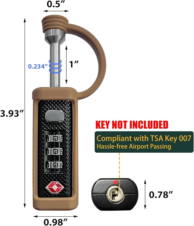 LAFENLIN TSA Approved Firearm Travel Case Locks, Gun Case Hard Pistol Cases Lock Gun Carrying Case Lock, Cut-Proof Case TSA Padlocks for Rifles/Revolver/Handgun/Camera Hard Cases
