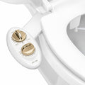 LUXE Bidet NEO 185 - Dual Nozzle, Self-Cleaning, Non-Electric Bidet Attachment for Toilet Seat, Adjustable Water Pressure, Rear & Feminine Wash (Gold)