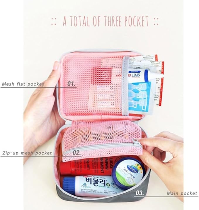 Pink Mini Outdoor First Aid Kit Bag Travel Portable Medicine Organizer Emergency Kit First Aid Kits