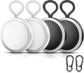 4-Pack Air Tracker Tags Compatible with Apple Find My (iOS Only) Bluetooth Tracker, Smart Keys Finder and Item Locator with Hooks for Wallet Luggage Backpack 2B2W