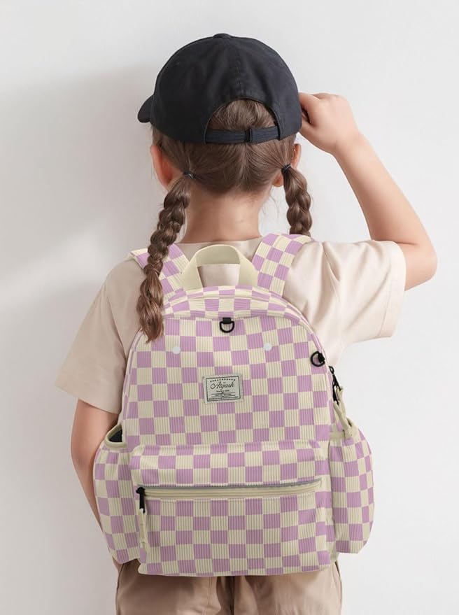 atgark Corduroy Toddler Backpack for Girls 2-5: Preschool Backpack for Girls