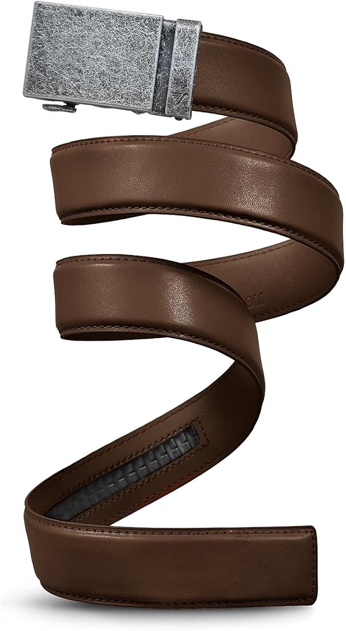 Mission Belt Men's Leather Ratchet Belt, 40mm Metal Collection