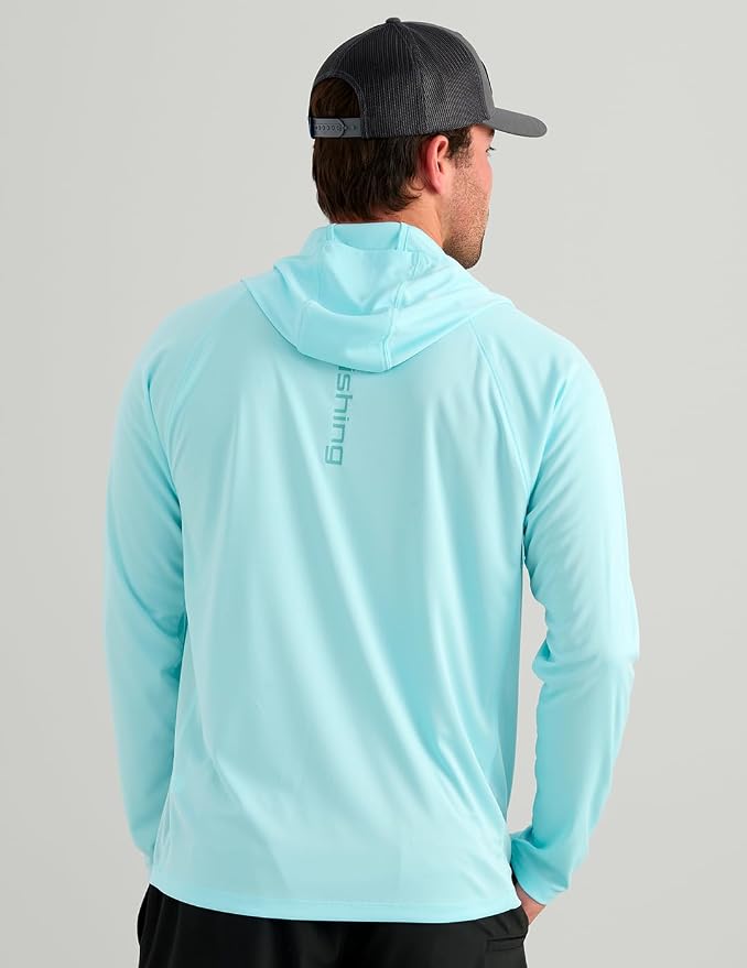 HUK Mens Pursuit Vented Long Sleeve Hoodie, Fishing Shirt with Hood