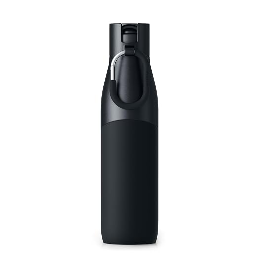 LARQ Bottle Movement Filtered - Lightweight Non-Insulated Stainless Steel Water Bottle BPA Free with Nano Zero Technology and Long-Lasting Filters, Black/Onyx, 32oz