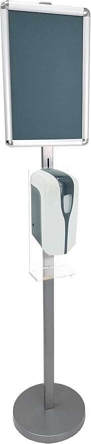 FixtureDisplays Hand Sanitizer Stand Portable Stand with Volume Adjustable Dispenser Cleaner Automatic Hand Free 10050NEW+15226